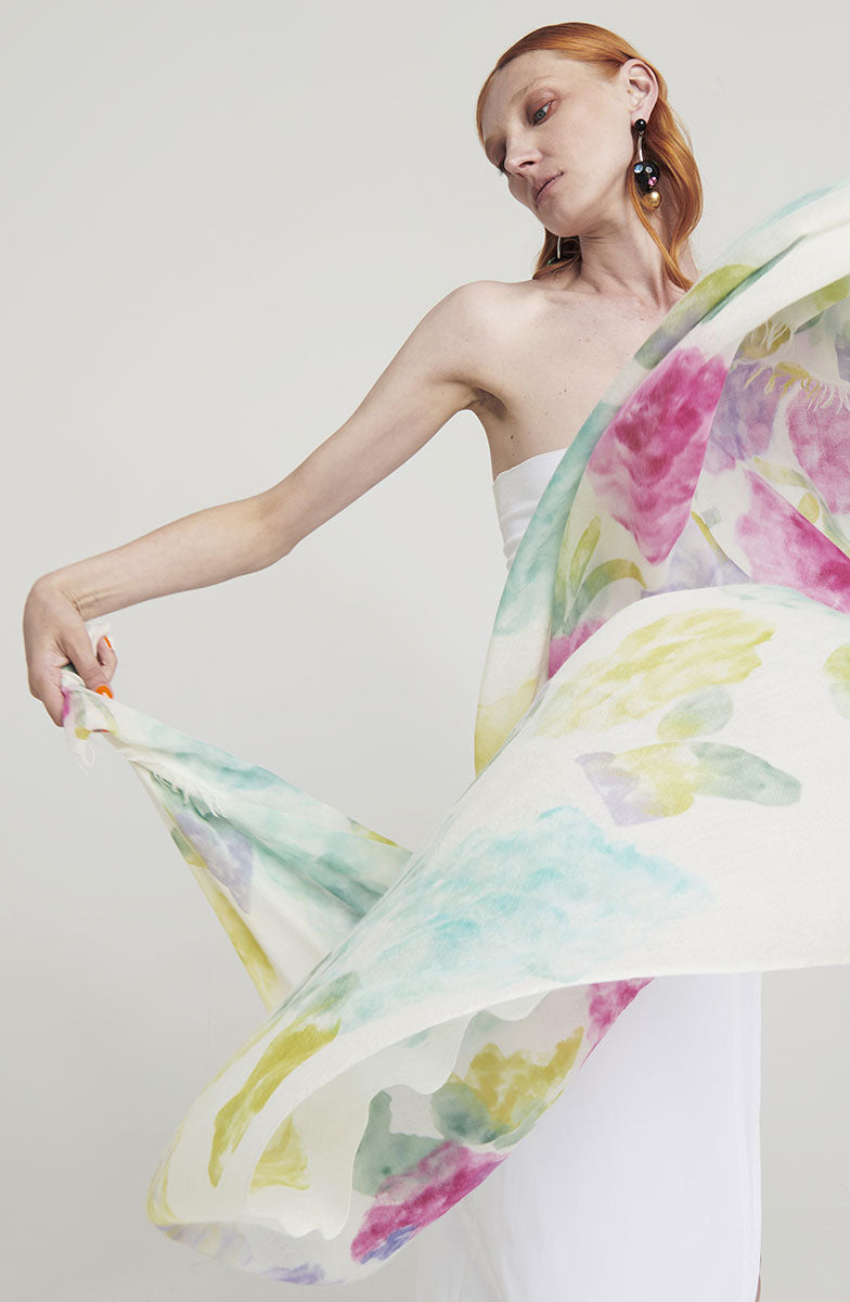 Limited Edition Hand-Painted Cashmere Shawl