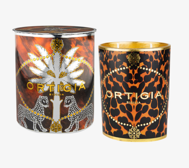 DECORATED CANDLE Ambra Nera Medium