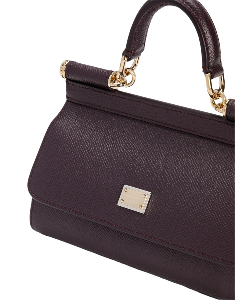 Dolce & Gabbana Sicily Small Handbag Bordeaux