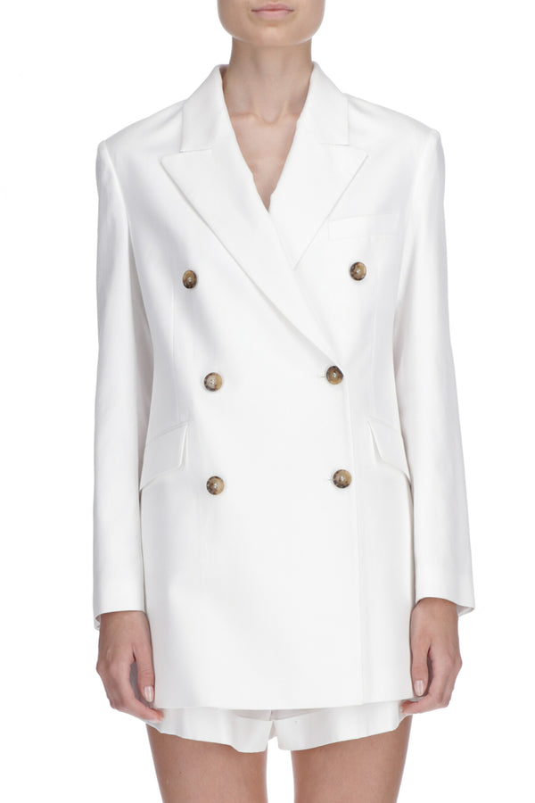 White Long Blazer Suit