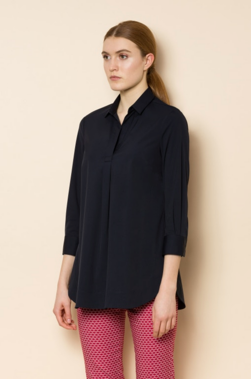 Shirt - Stretch Cotton Poplin Tunic (Eugenia)