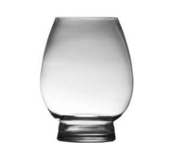 Vase / Candle Holder - Oval Clear